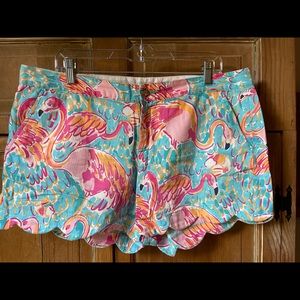 LILLY PULITZER Buttercup Shorts Flamingos 14